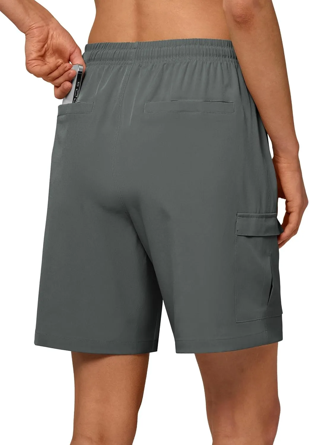 Willit Women's 7''/9" Hiking Cargo Athletic Shorts with Zipper Pockets Quick Dry for Camping, Golf, Travel Water Resistant
