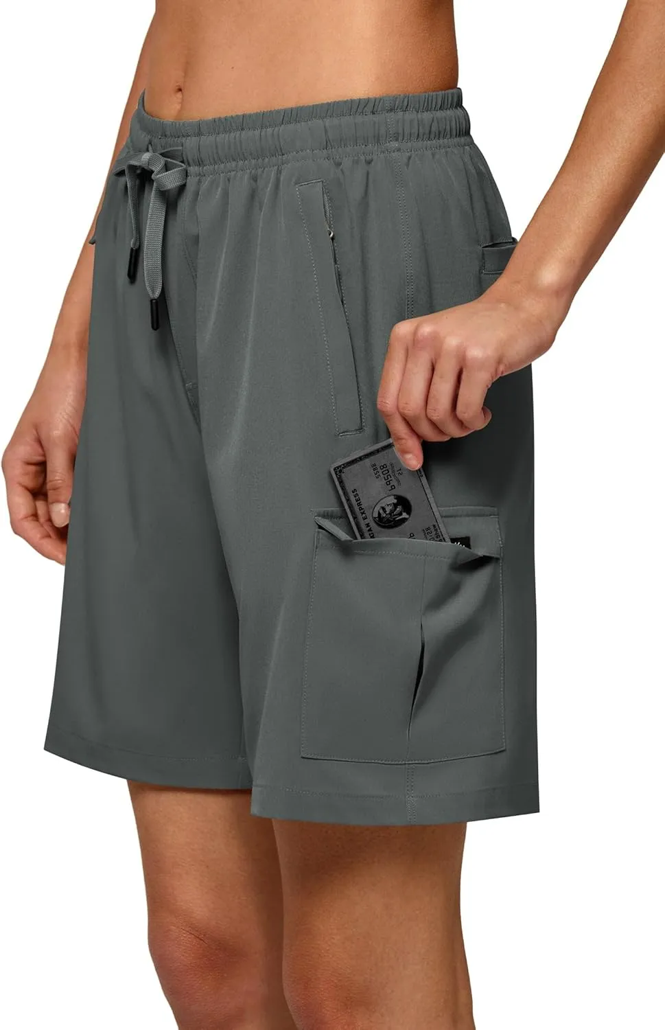 Willit Women's 7''/9" Hiking Cargo Athletic Shorts with Zipper Pockets Quick Dry for Camping, Golf, Travel Water Resistant