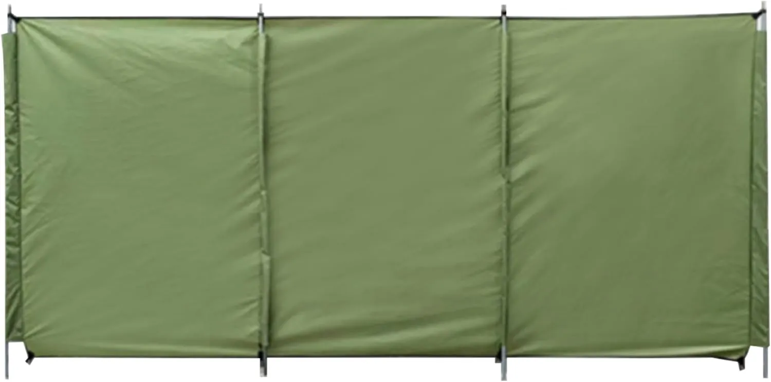 Wind Blocker 4.6x9.8 Feet Oxford Cloth Beach Wind Blocker Set with Support Pole, 3 Sections Sun Shelter Lightwieght Privacy Screen for Camping Beach Trips Sunbathing