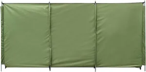 Wind Blocker 4.6x9.8 Feet Oxford Cloth Beach Wind Blocker Set with Support Pole, 3 Sections Sun Shelter Lightwieght Privacy Screen for Camping Beach Trips Sunbathing