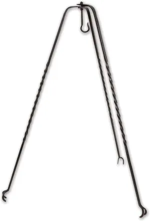 Windlass Hand Forged Iron Campfire Holder Cooking Tripod - Medieval Viking Grill Hanging Tripod