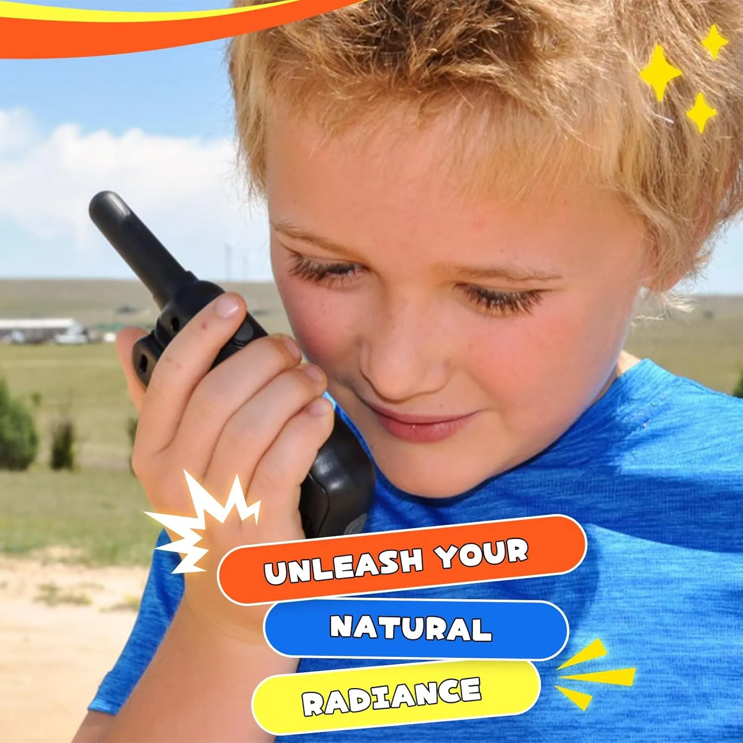 Wishouse Walkie Talkies for Kids Adults Long Range,Xmas Birthday Gift for 4 5 6 7 8 9 10 Year Old Boys Girls,Hiking Camping Gear Toys with Lamp,Lanyards,VOX,Easy to Use,4 Pack(No Battery No Charger)