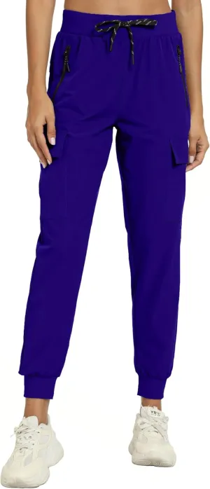 Womens Cargo Pants with Pockets-Lightweight Quick Dry Water Resistant Hiking Pants for Travel Casual Athletic and Outdoor