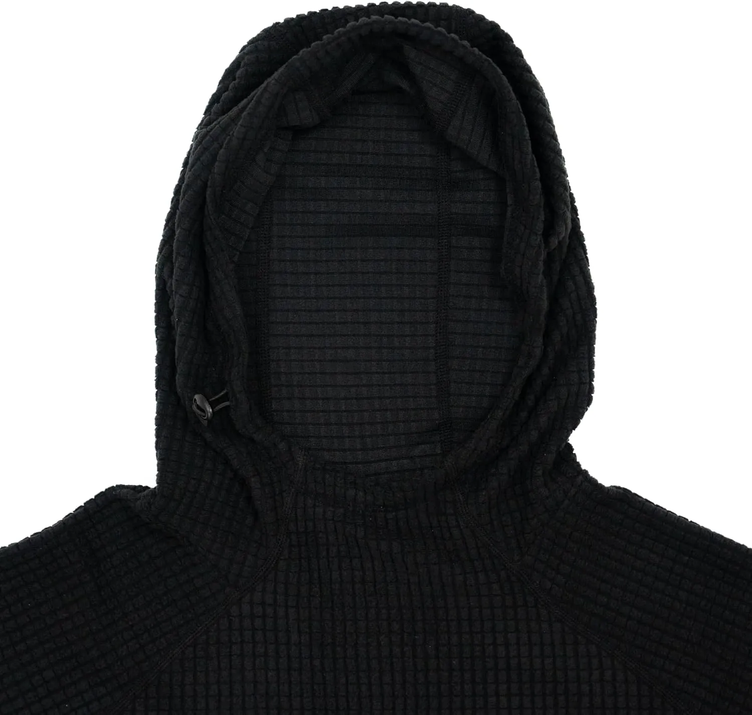 Women's Outdoor Fleece Mid-Layer Grid Hoodie For Hiking Skiing Backpacking
