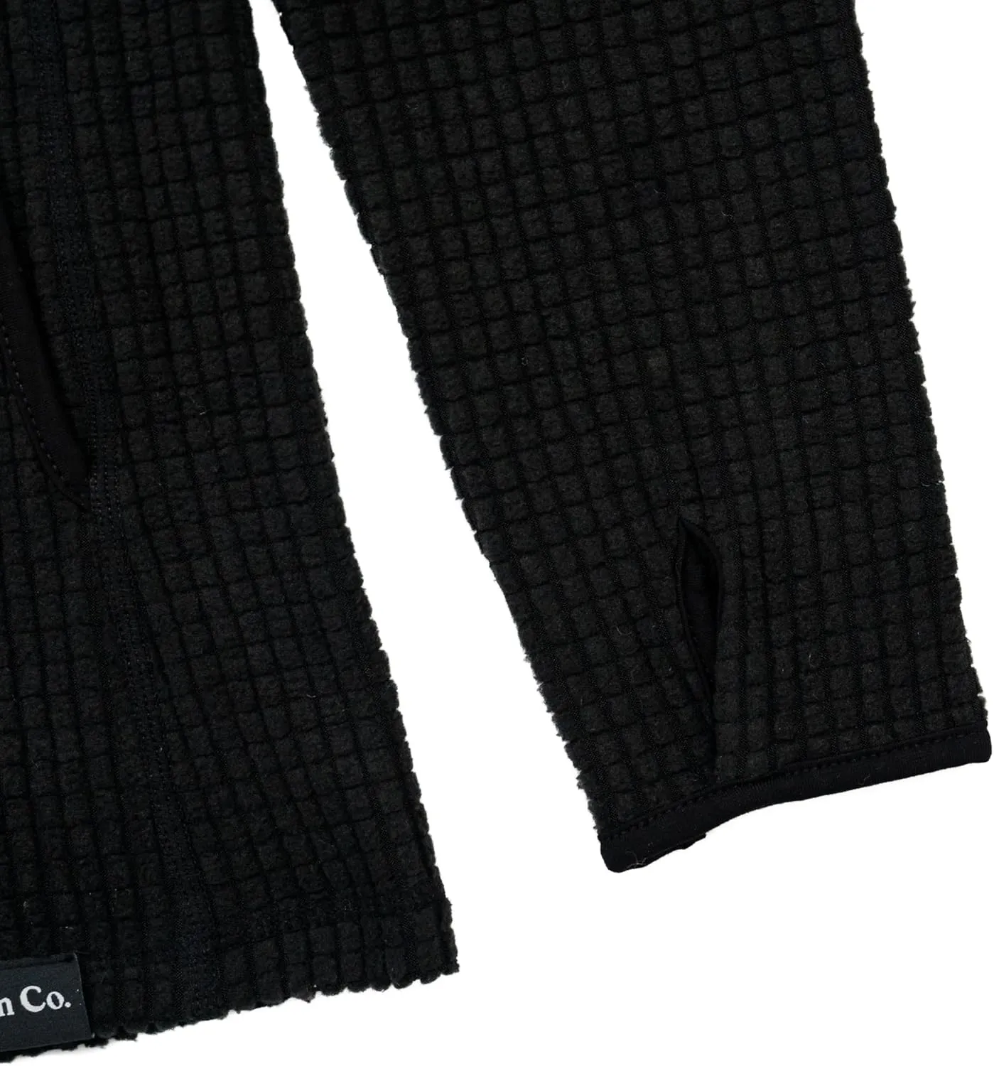 Women's Outdoor Fleece Mid-Layer Grid Hoodie For Hiking Skiing Backpacking