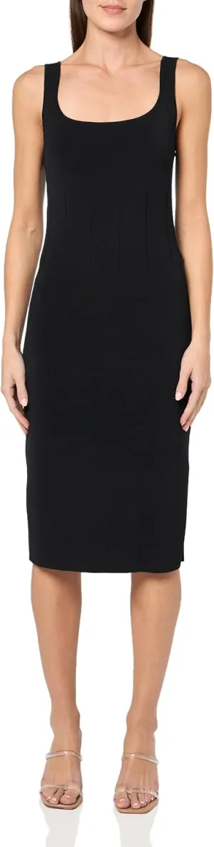 Women's Sleeveless Square Neck Midi Sweater Dress