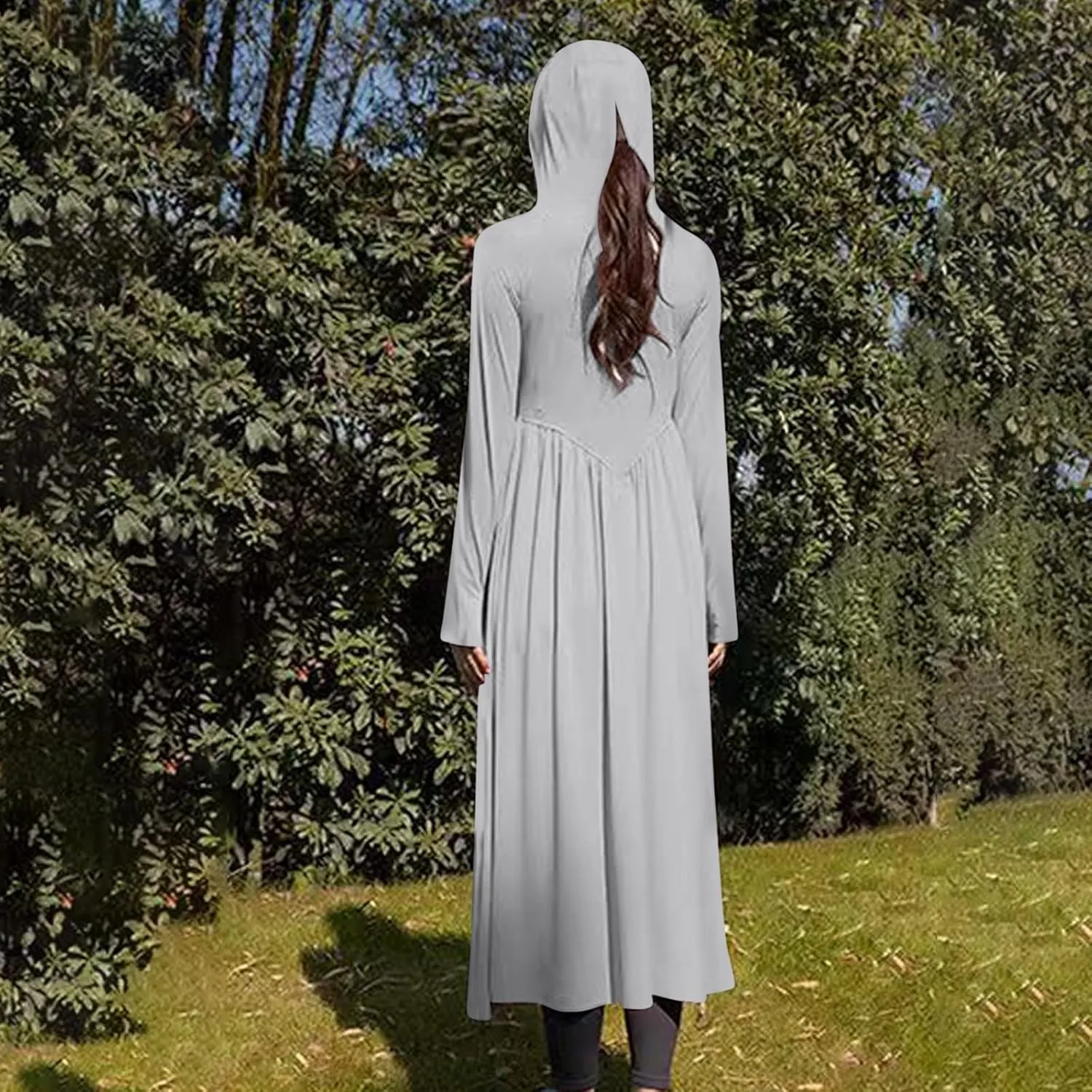 Women's UPF 50  Cover Up Hoodie Lightweight Outdoor Long Sleeve UV Sun Shirts Zip up Hiking Long Jackets