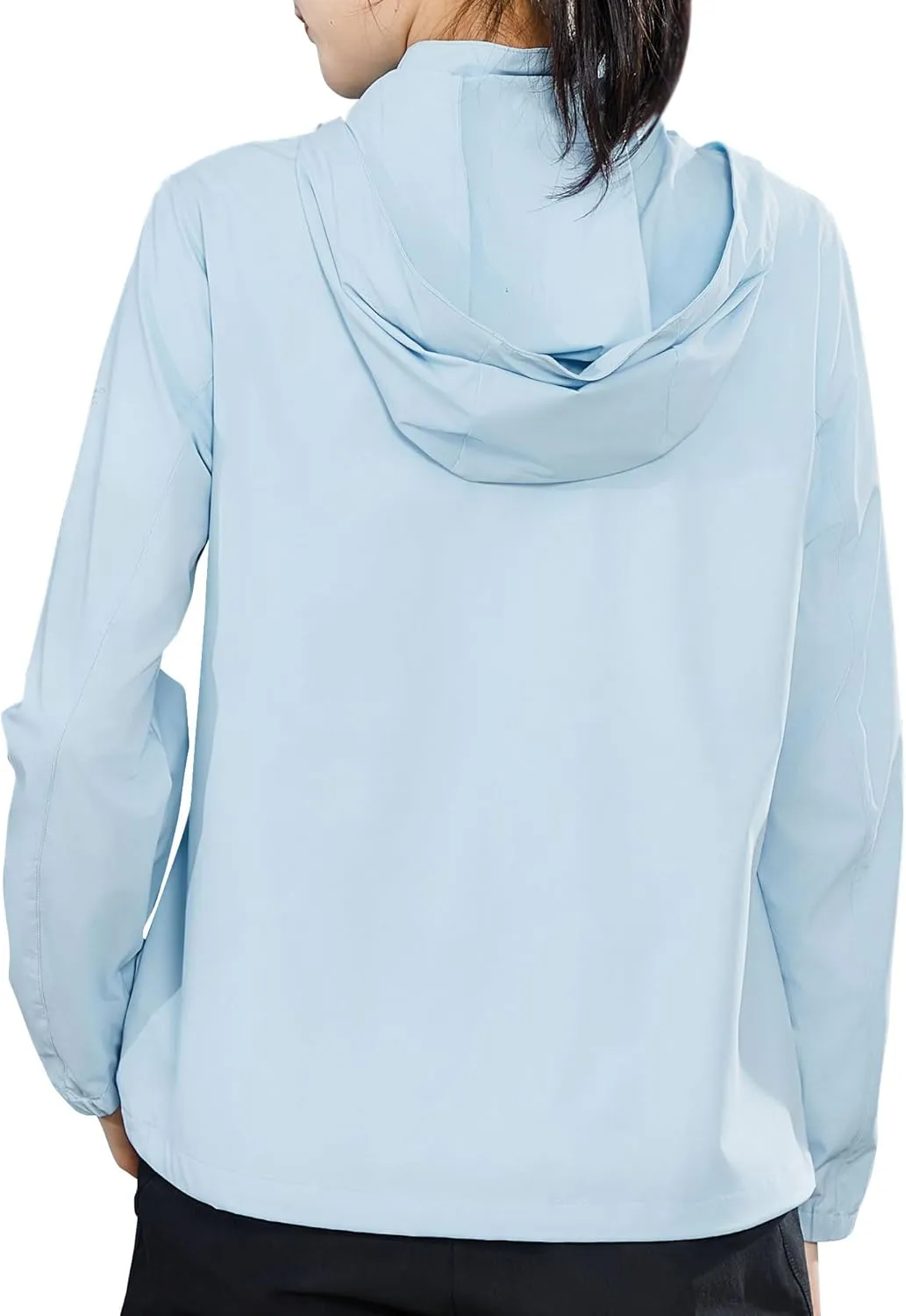Women's UPF 50  Sun Protection Hooded Jacket Breathable Long Sleeve for Summer Outdoor Activities Sunwear Yoga