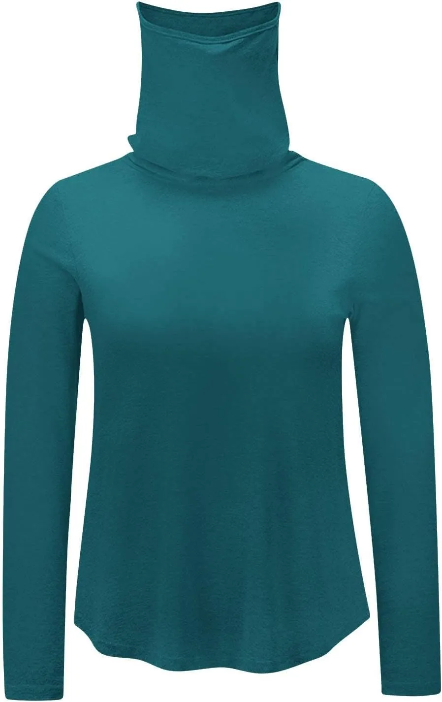 Women's UPF 50  Sun Protection Shirt with Face Mask Breathable Long Sleeve Sunshirt Summer Outdoor Rash Guard Tops