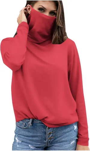 Women's UPF 50  Sun Protection Shirt with Face Mask Breathable Long Sleeve Sunshirt Summer Outdoor Rash Guard Tops