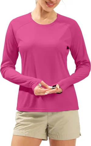 Women's UPF 50  Sun Shirts Long Sleeve UV Protection Rash Guard Lightweight Quick Dry Workout Hiking Tops for Women