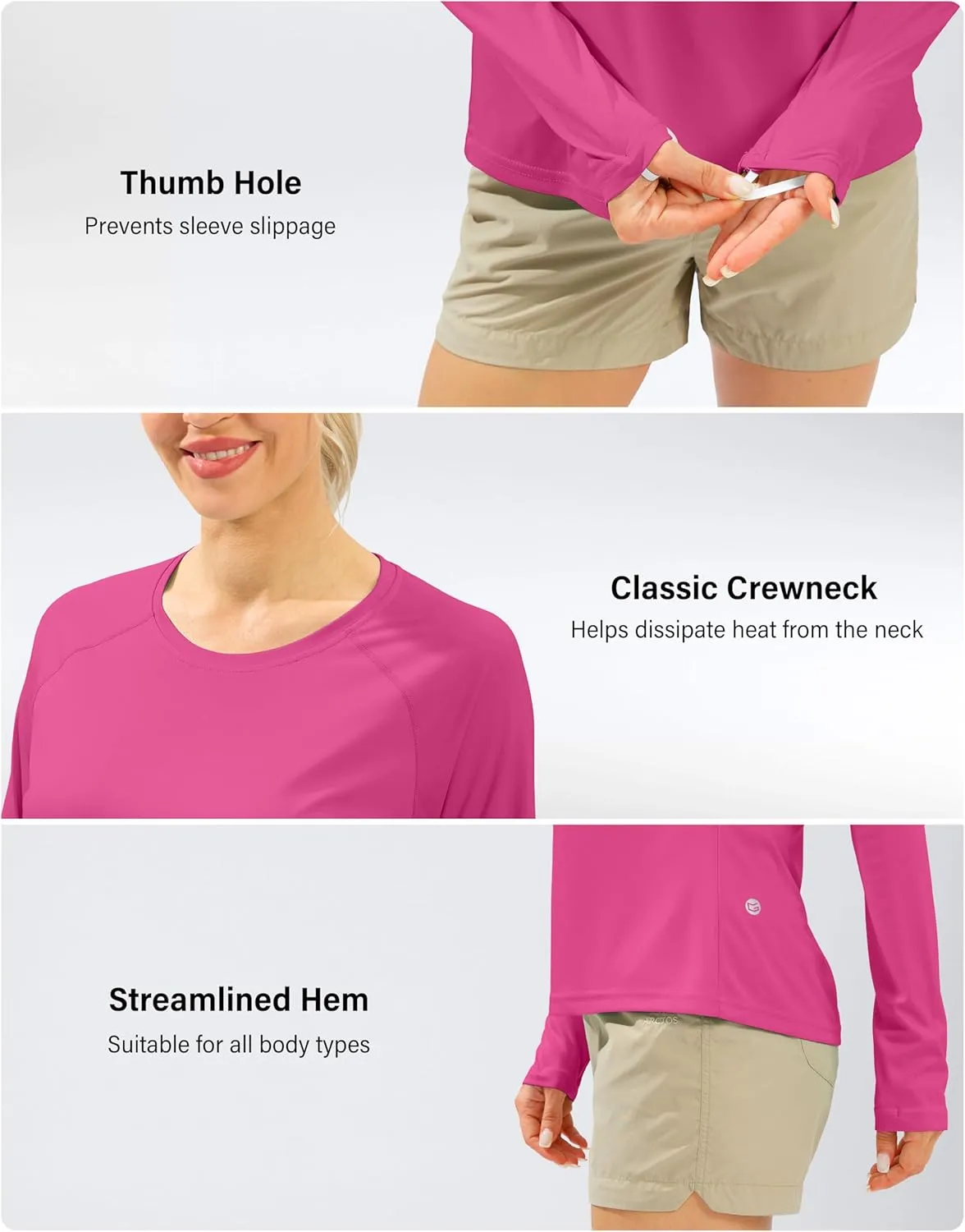 Women's UPF 50  Sun Shirts Long Sleeve UV Protection Rash Guard Lightweight Quick Dry Workout Hiking Tops for Women