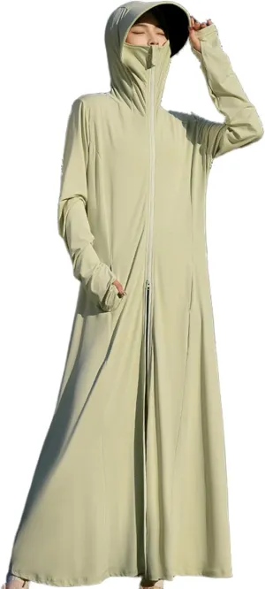 Women's UPF50  Sun Protection Clothing Summer Long Tunic Maxi Beach Dresses Lightweight Swimsuit Cover Up
