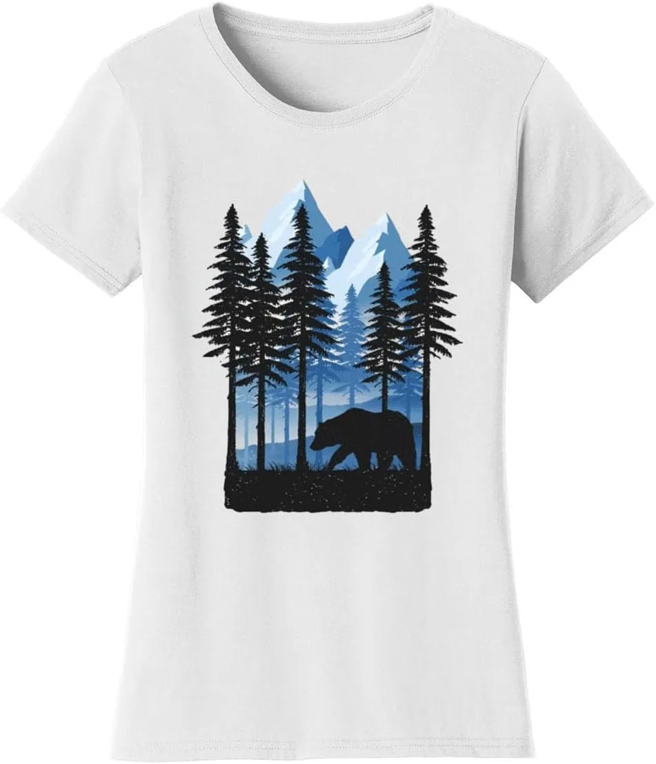 Womens Winter Bear Solar Color Changing Shirt Sun Tee