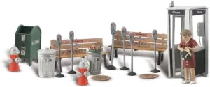 Woodland Scenics Street Accessories (Benches, Fire Hydrants, Parking Meters etc.) O Scale
