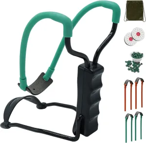 Wrist Slingshots for Adults Folding Slingshot Set with 50 Slingshot Ammo and 4 Powerful Rubber Bands 2 Slingshot Targets 1 Slingshot Pouch Outdoor Hunting Sling Shot