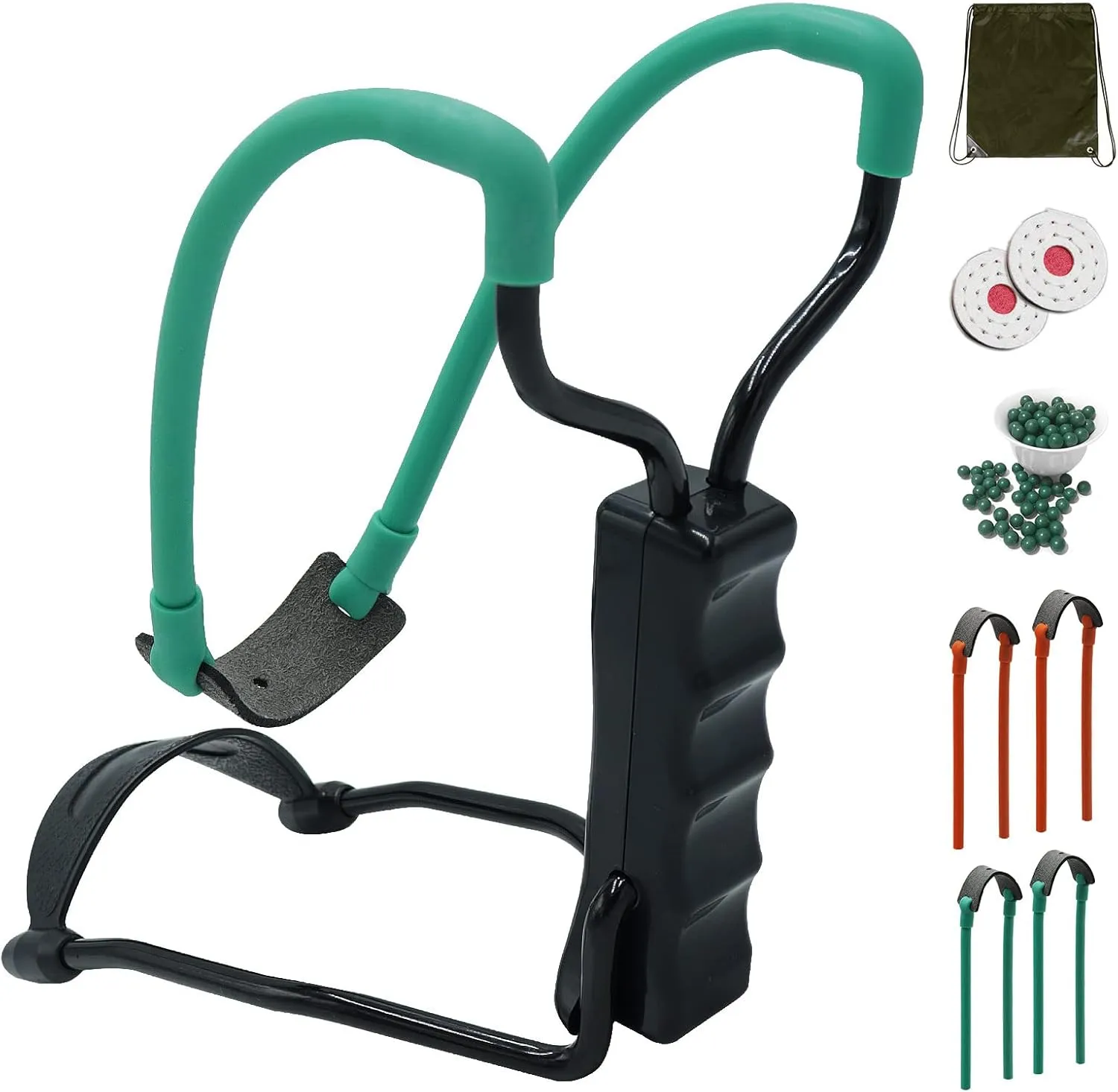 Wrist Slingshots for Adults Folding Slingshot Set with 50 Slingshot Ammo and 4 Powerful Rubber Bands 2 Slingshot Targets 1 Slingshot Pouch Outdoor Hunting Sling Shot
