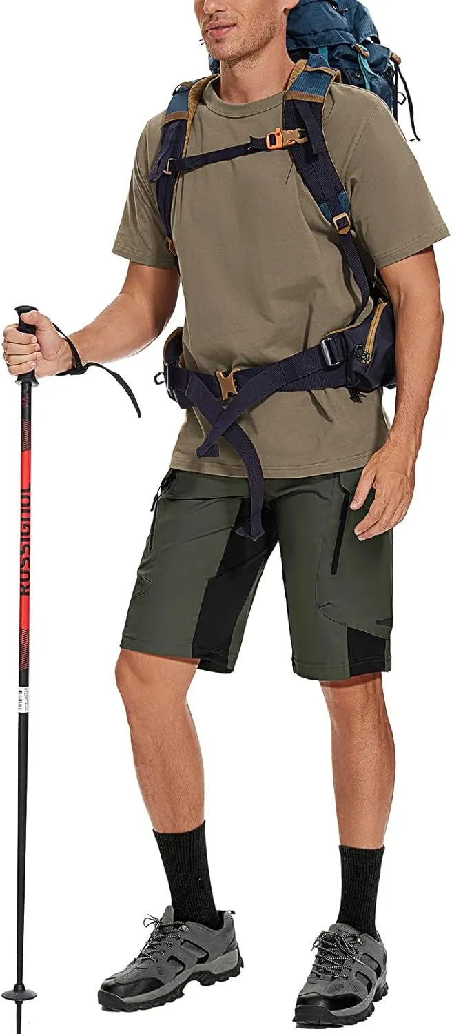 XKTTAC Men's Outdoor Quick Dry Lightweight Stretchy Shorts for Hiking, Tactical, Camping, Travel with 6 Pockets