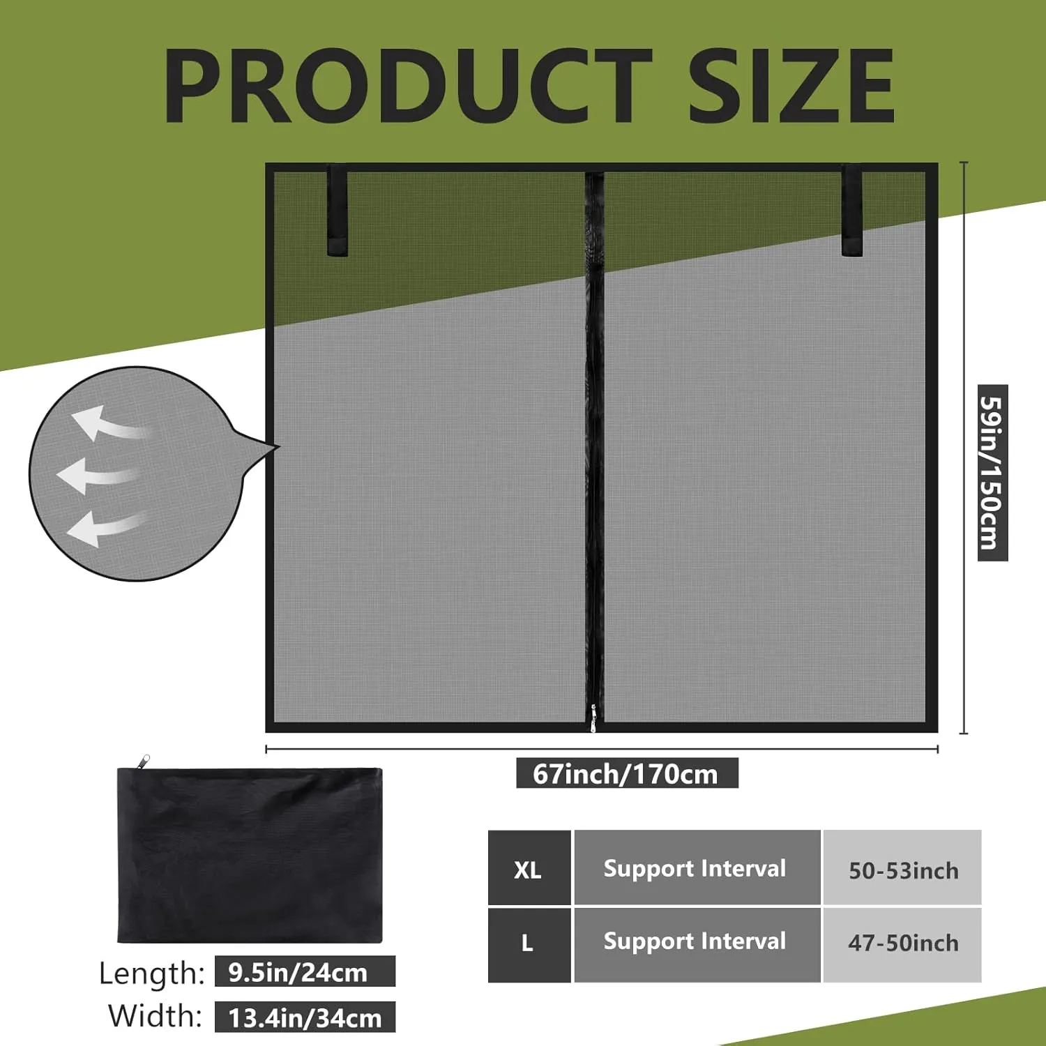 Yahenda Car Camping Net Accessories Breathable Mesh Car Tent for Tailgate UV Sun Protection Ventilation Privacy Protection Magnetic Suction for SUV MPV(Large)