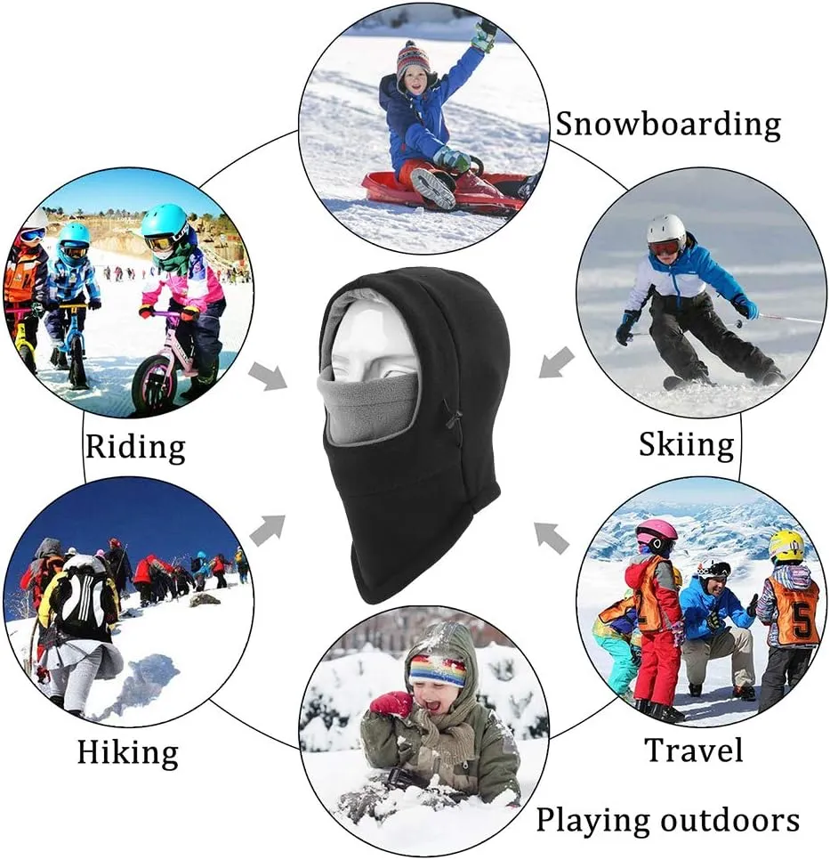 YQXCC Kids Winter Hats Balaclava Ski Mask Windproof Warm Adjustable with Fleece Lining Hat for Boys Girls
