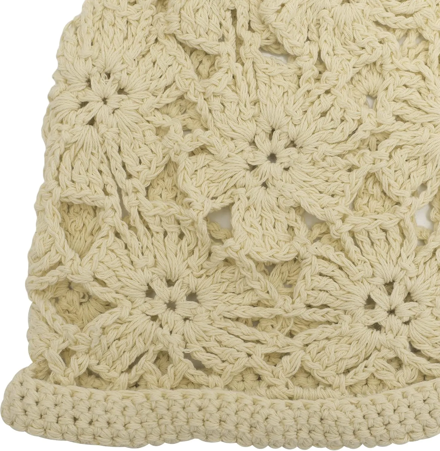 ZLYC Women Cotton Crochet Slouchy Beanie Hat Handmade Knit Summer Skull Cap