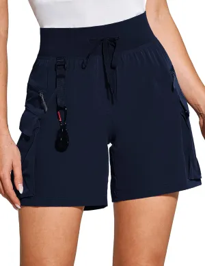 ZUTY Women's Cargo Hiking Shorts for Camping Travel Outdoor Athletic with Zipper Pockets Quick Dry Water Resistant Summer
