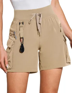 ZUTY Women's Cargo Hiking Shorts for Camping Travel Outdoor Athletic with Zipper Pockets Quick Dry Water Resistant Summer